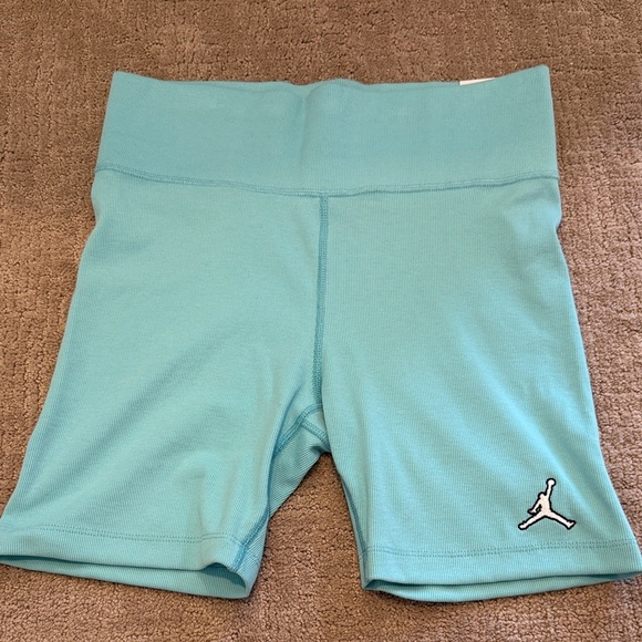 Jordan Light Blue Women's Athletic Shorts - Picture 1 of 3